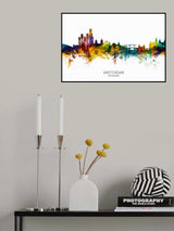 Amsterdam The Netherlands Skyline Poster och Canvastavla