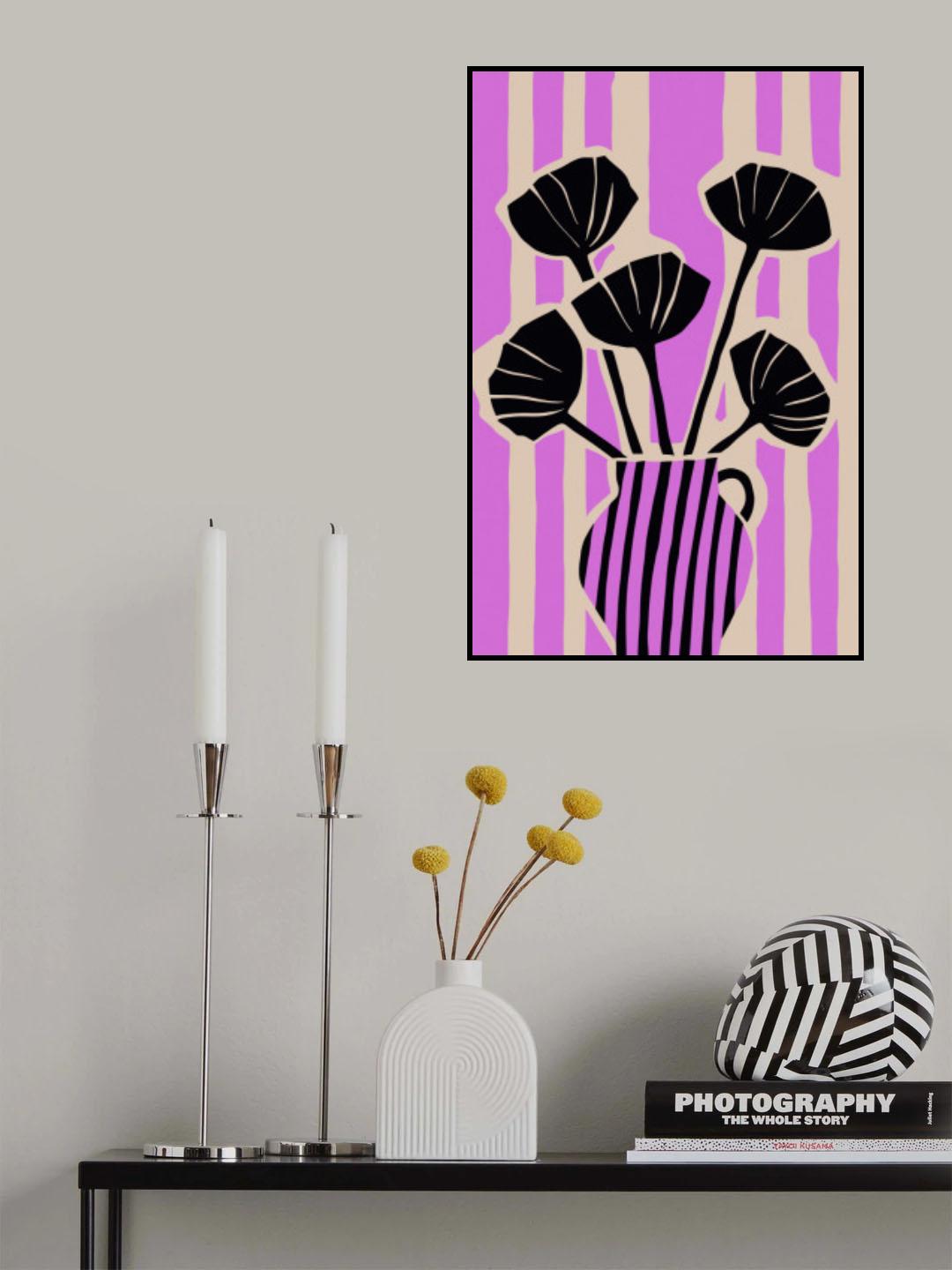 Stripes Still Life Purple Poster och Canvastavla