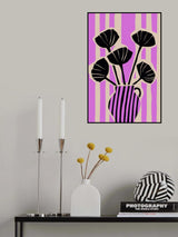 Stripes Still Life Purple Poster och Canvastavla