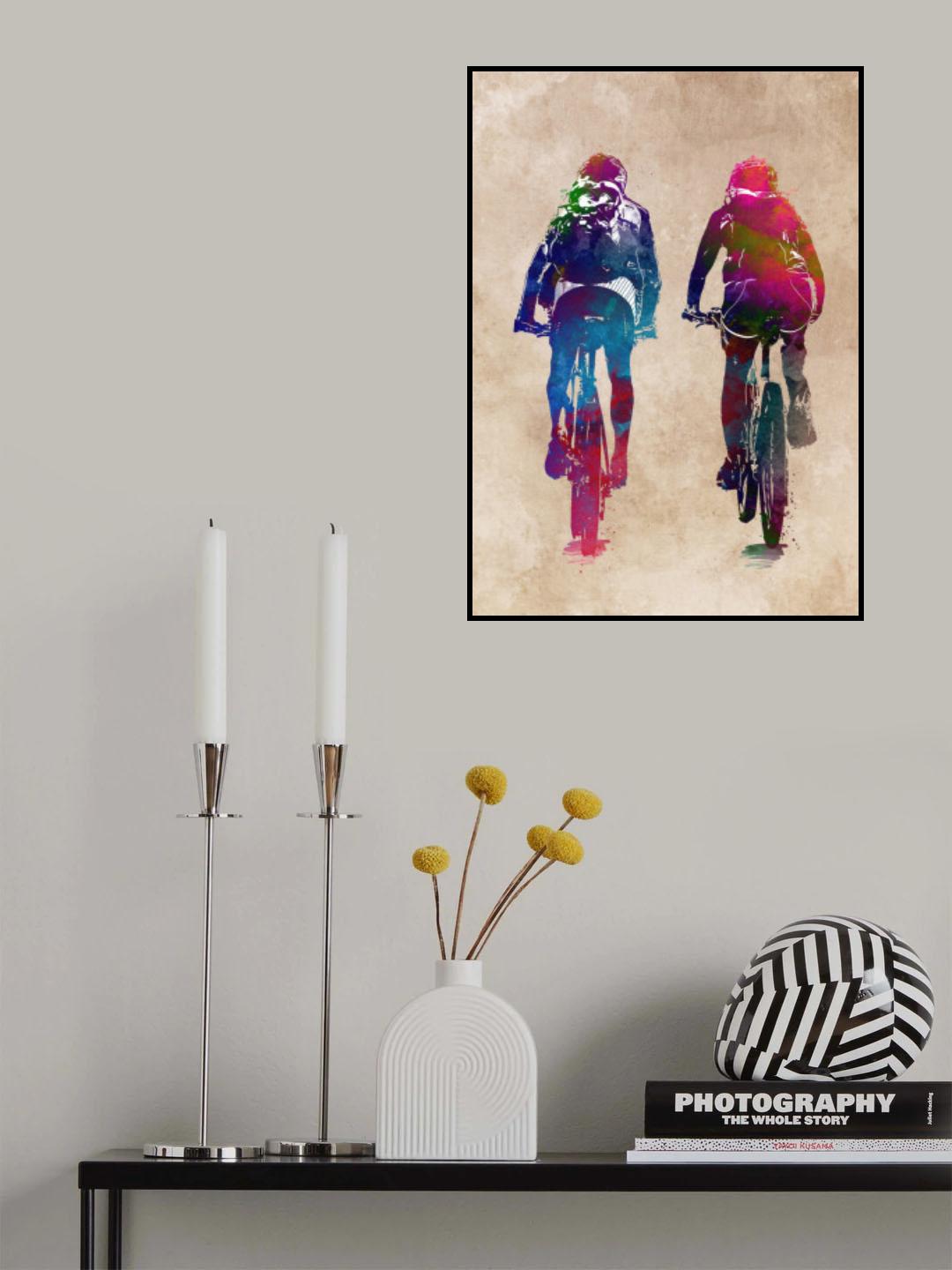 Cycling sport art 9 Poster och Canvastavla