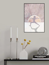 Pink Gold Sun Yoga 7 Poster och Canvastavla