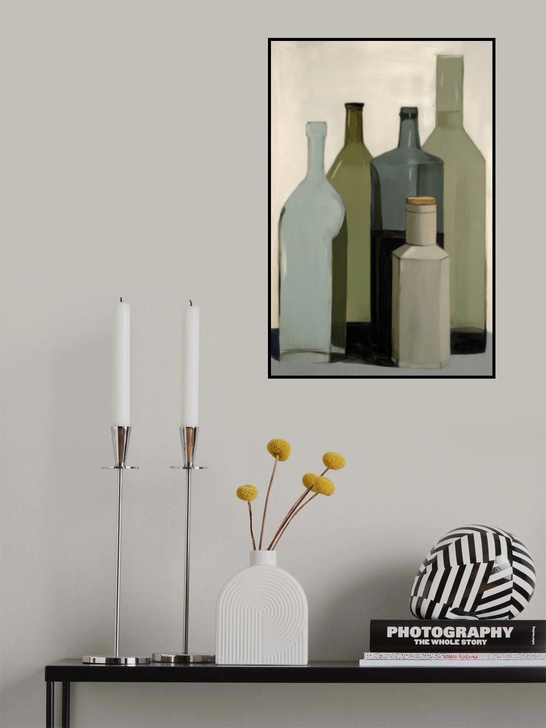 Big Green Bottles Poster och Canvastavla
