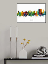Naples Italy Skyline Poster och Canvastavla
