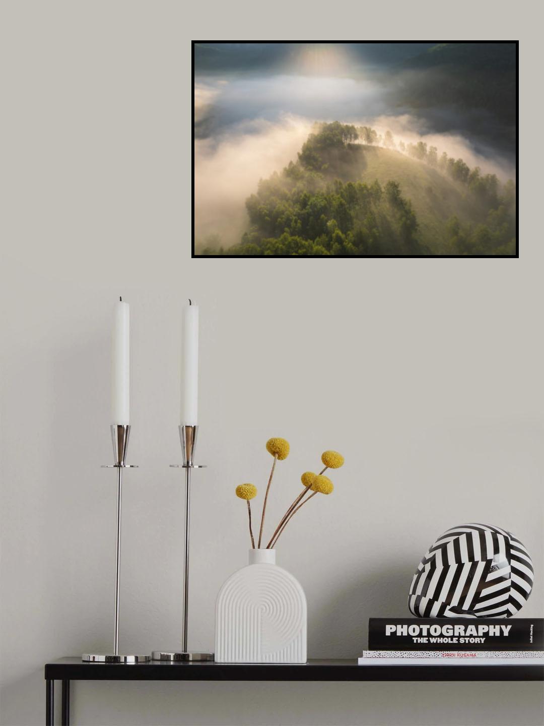 Above the foggy forest Poster och Canvastavla