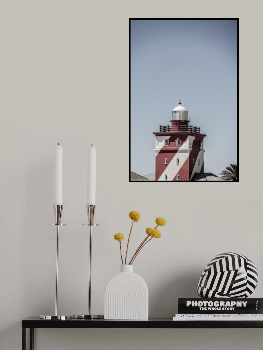 Candy Strip Light House Poster och Canvastavla