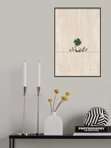 Lucky Clover Embroidery Poster och Canvastavla