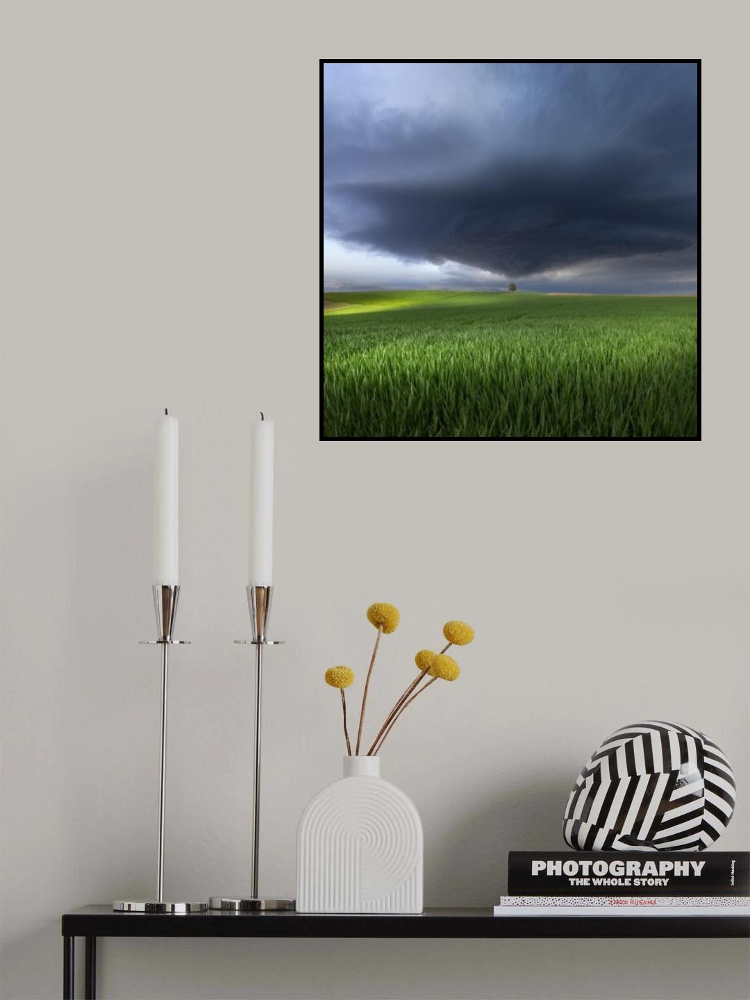 Thunderstorm cell over the Alb plateau Poster och Canvastavla