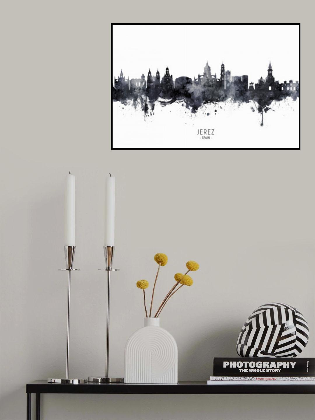 Jerez Spain Skyline Poster och Canvastavla