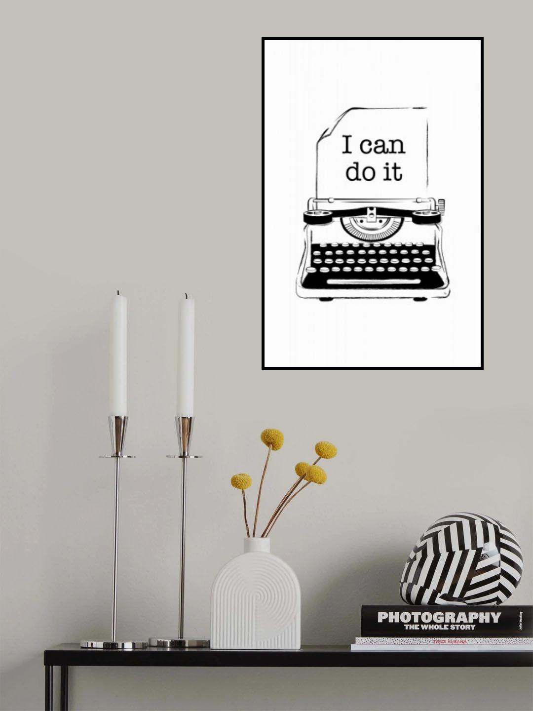 Typewriter Poster och Canvastavla
