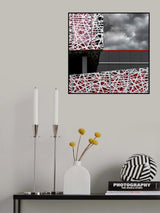 White - red - clouds Poster och Canvastavla