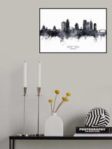 Saint Paul Minnesota Skyline Poster och Canvastavla