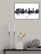 San Jose California Skyline Poster och Canvastavla