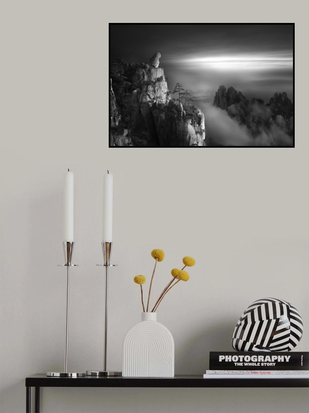 Huangshan Sunrise Poster och Canvastavla