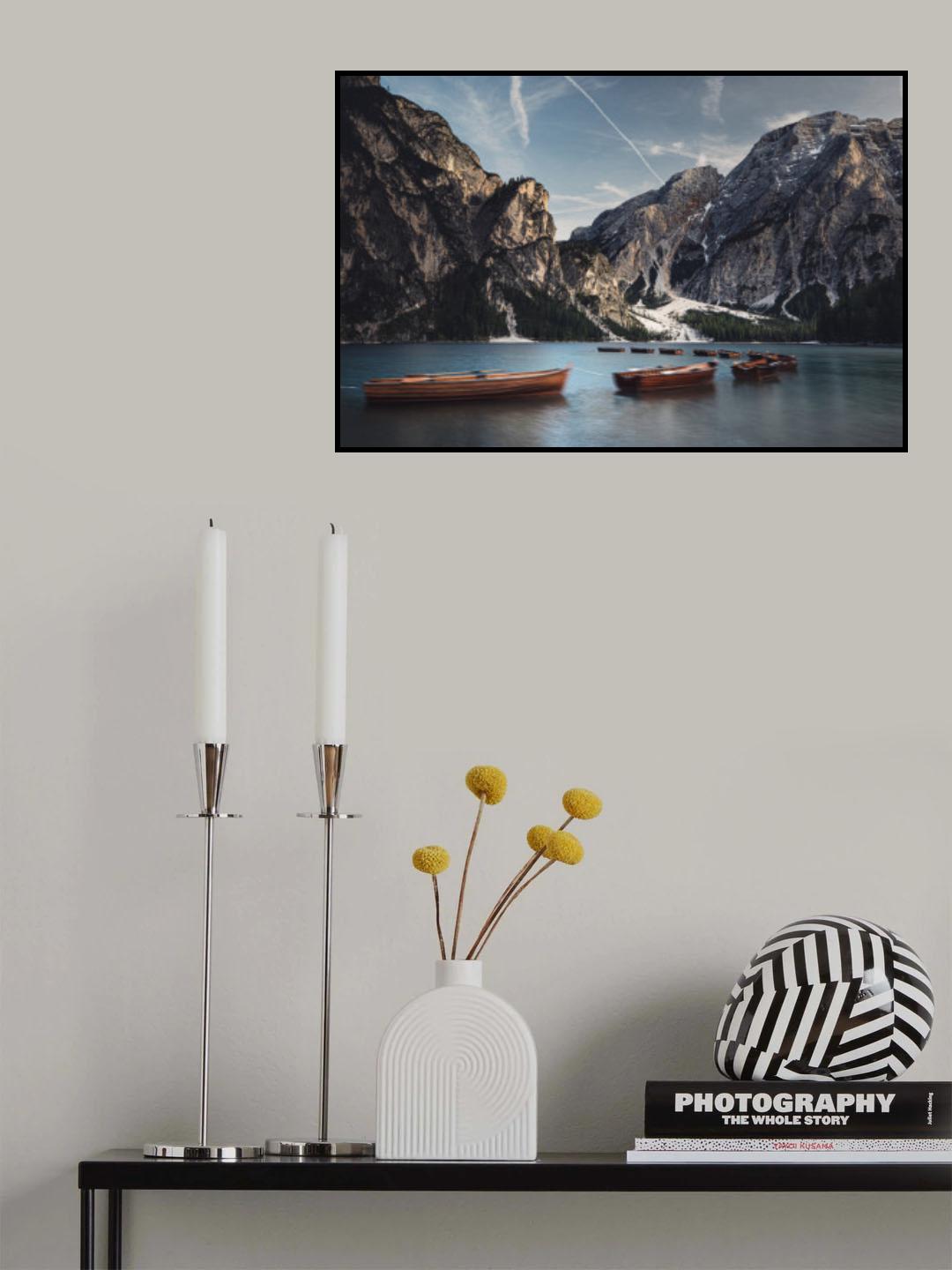 Late evening quite in Braies Poster och Canvastavla