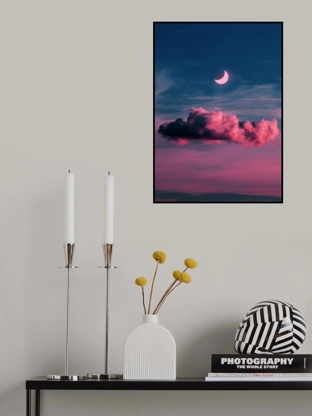 Moon and Cloud Poster och Canvastavla