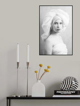 portrait of young woman with turban Poster och Canvastavla