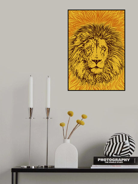 Lion Portrait – King of the Beasts Poster och Canvastavla