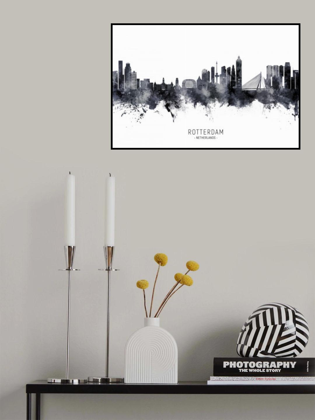 Rotterdam The Netherlands Skyline Poster och Canvastavla