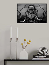 Portrait Woman Mursi Poster och Canvastavla