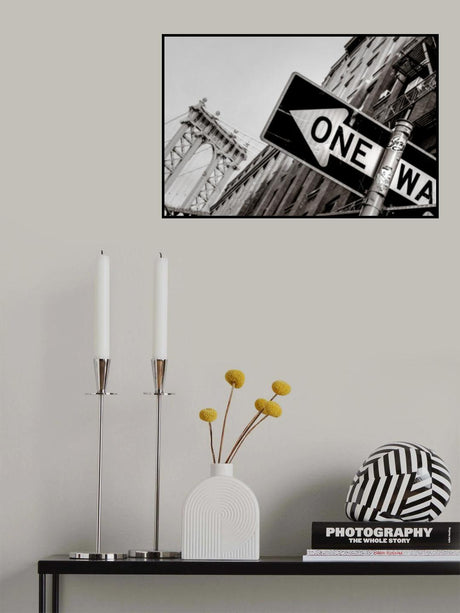 Manhattan Bridge One Way Poster och Canvastavla