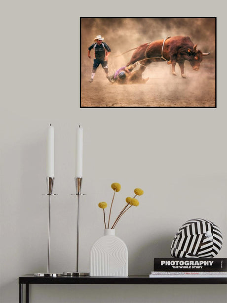 Tough Bull Fighting Poster och Canvastavla