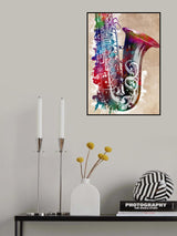 Saxophone music art Poster och Canvastavla