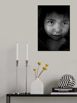 Nepal monochrome portraits of children (series) Poster och Canvastavla