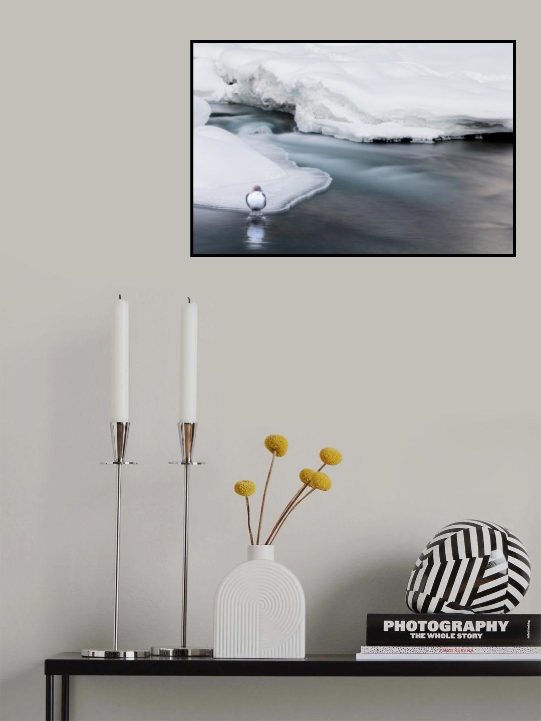 Flow under ice and snow Poster och Canvastavla