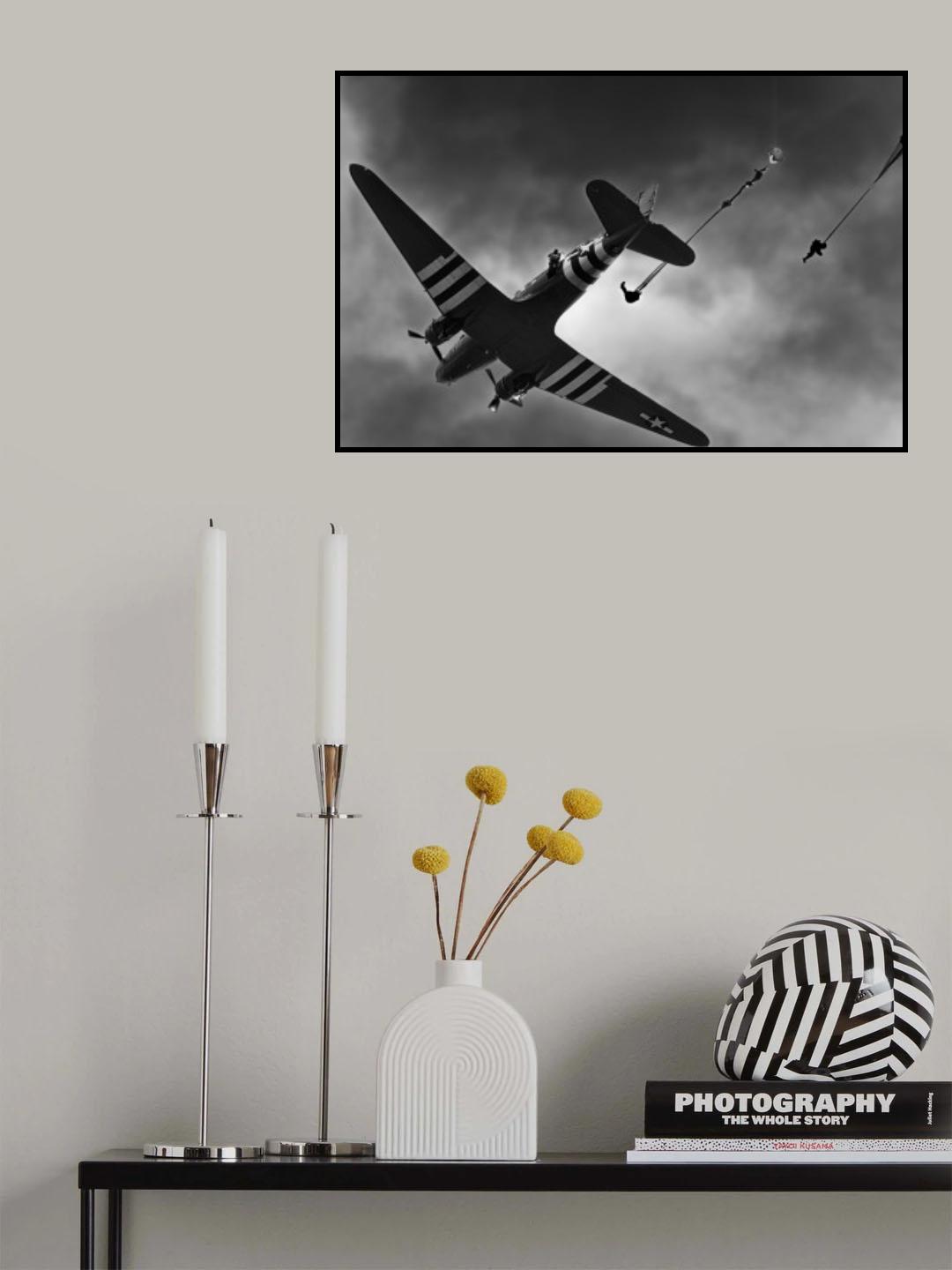 WWII Parachute Demonstration Poster och Canvastavla