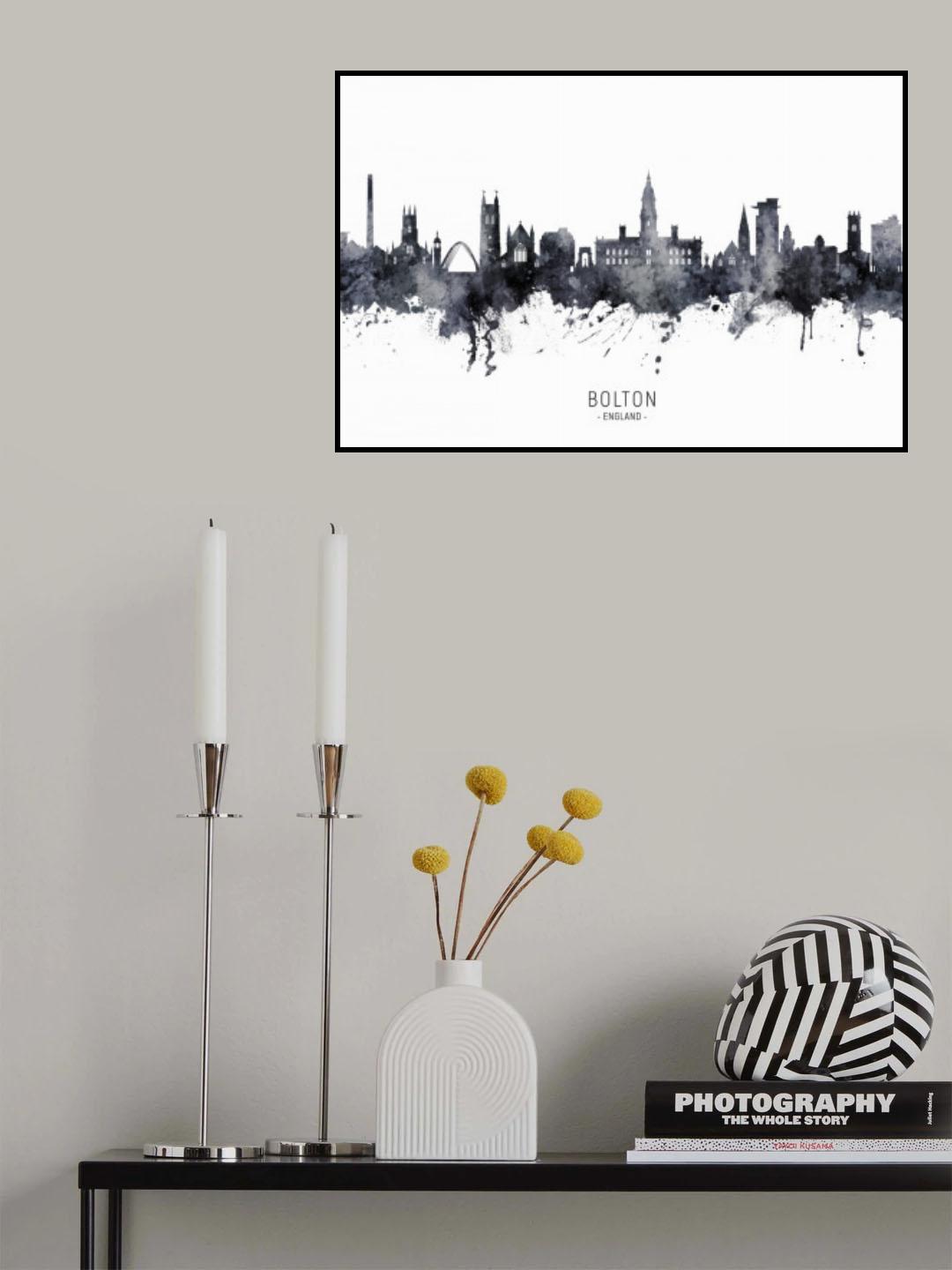 Bolton England Skyline Poster och Canvastavla