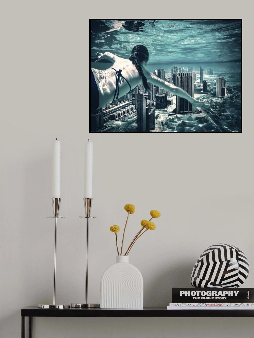 city diver Poster och Canvastavla