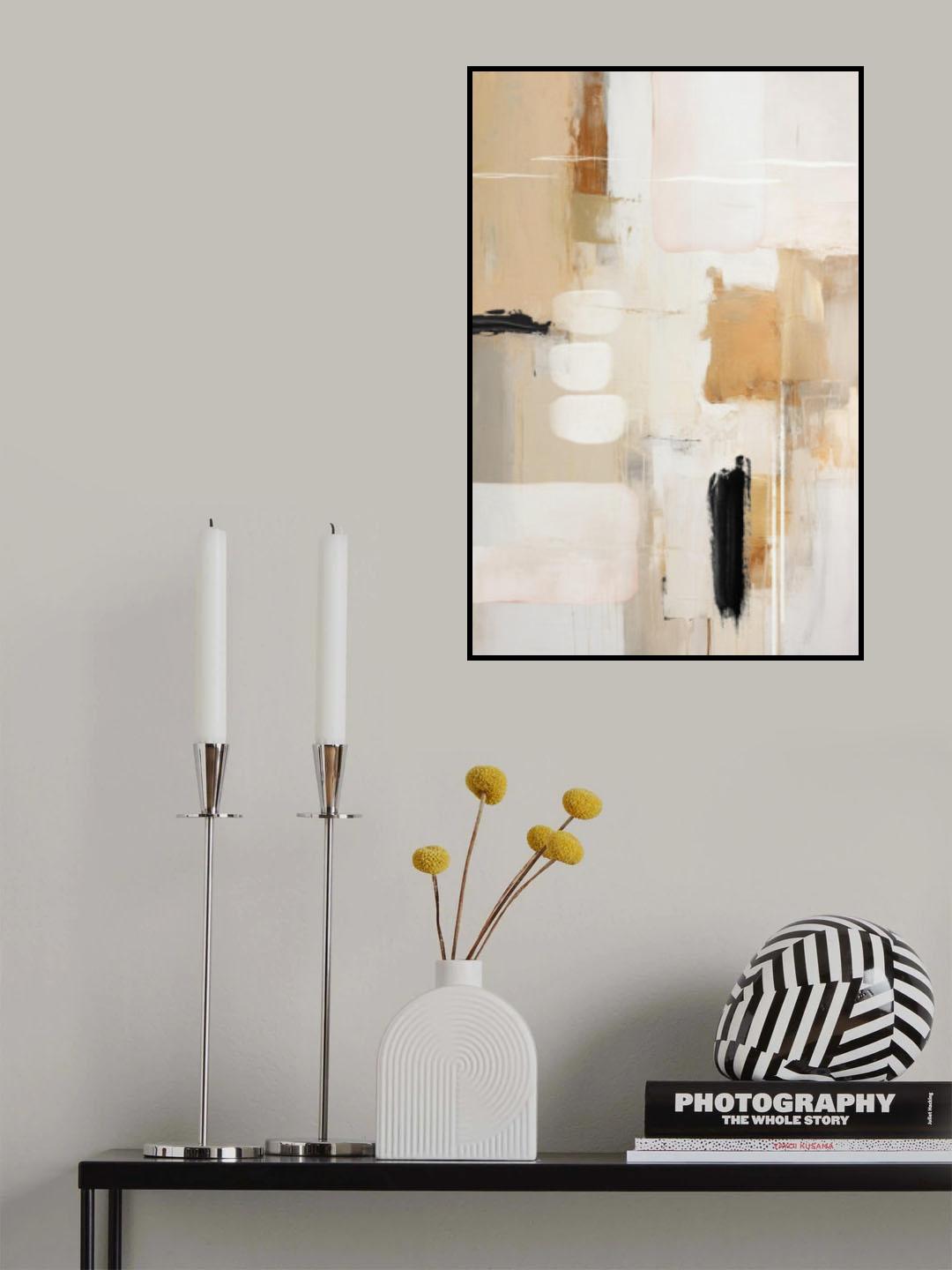 Abstract In Beige 2 Poster och Canvastavla