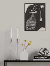 Monochrome Vase Still Life Poster och Canvastavla