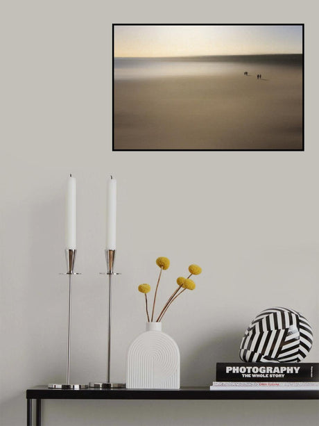 Figures on an oiled beach Poster och Canvastavla