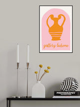 Pink and Orange Vase Poster och Canvastavla