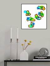 Multicolor Abstract Shapes Watercolor Poster och Canvastavla