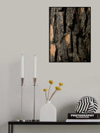 close up texture of a burnt tree Poster och Canvastavla