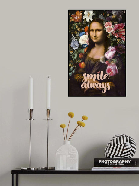 Smile Always, Mona Lisa Poster och Canvastavla