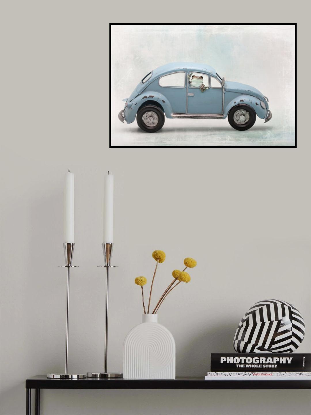 Amazon Milk Frog in VW Bug Poster och Canvastavla