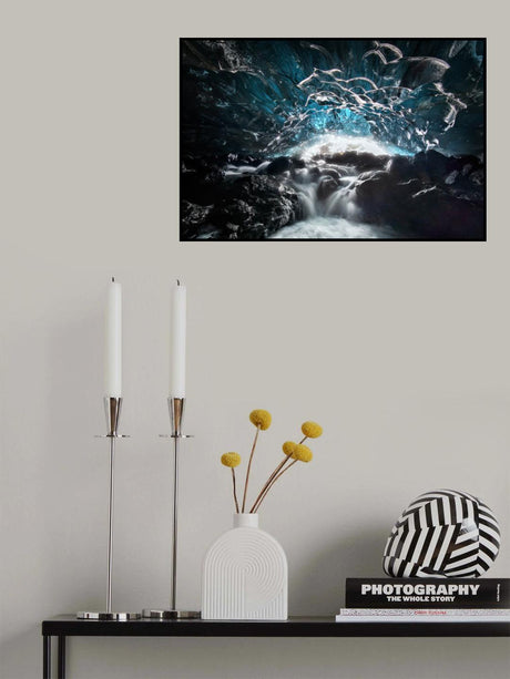 Blue Glacier Cave Poster och Canvastavla