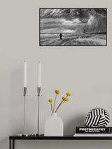 Tempête en noir et blanc Poster och Canvastavla