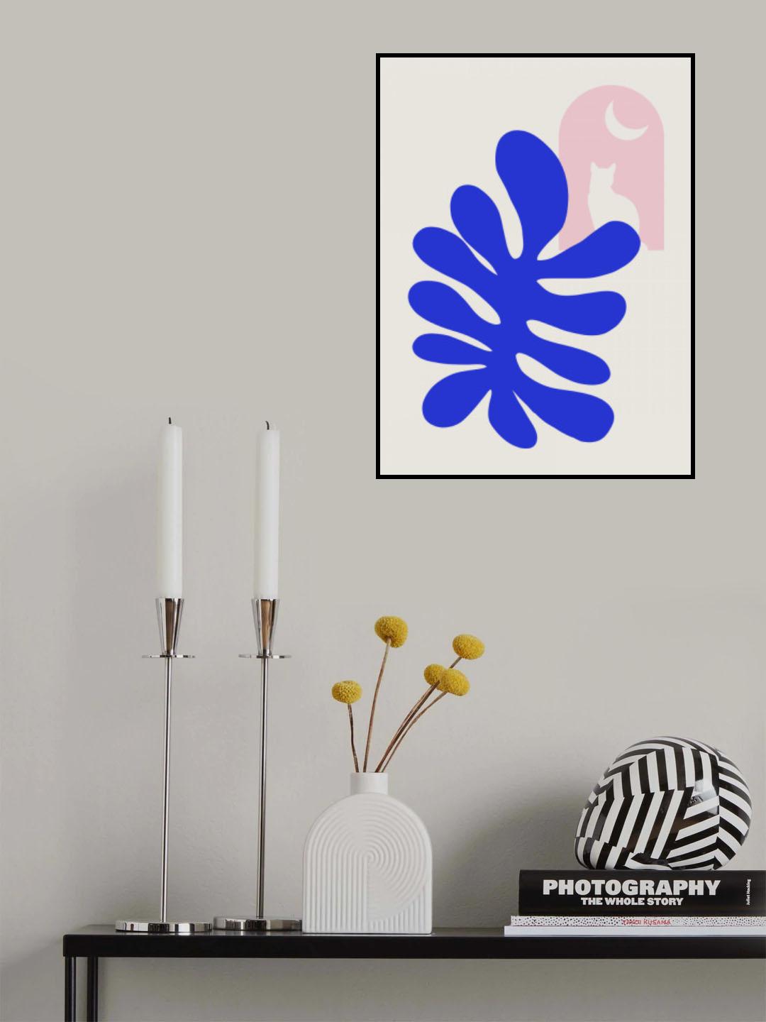 Fern, Cat and the Moon Poster och Canvastavla