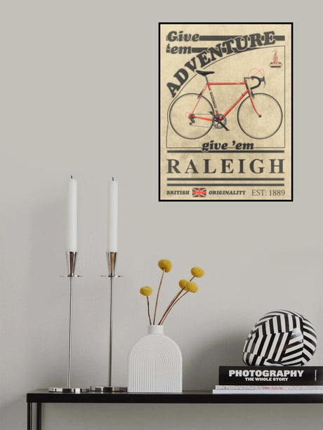 Raleigh Bicycle Vintage Style Advert Poster och Canvastavla
