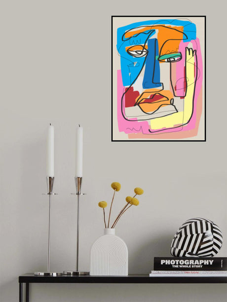 Abstract Candid Portrait Poster och Canvastavla