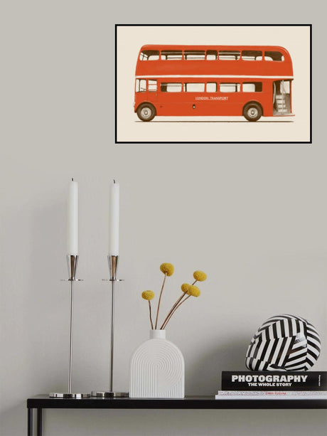 Red English Bus Poster och Canvastavla