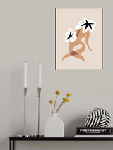 Twin White Floral Poster och Canvastavla