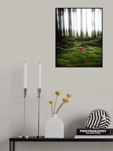 Red mushroom in the green forest Poster och Canvastavla