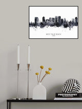West Palm Beach Florida Skyline Poster och Canvastavla