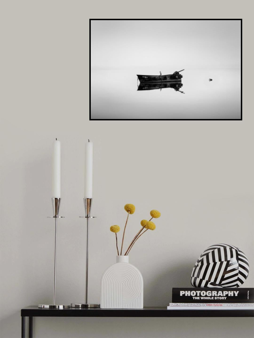 Boat in the Mist Poster och Canvastavla