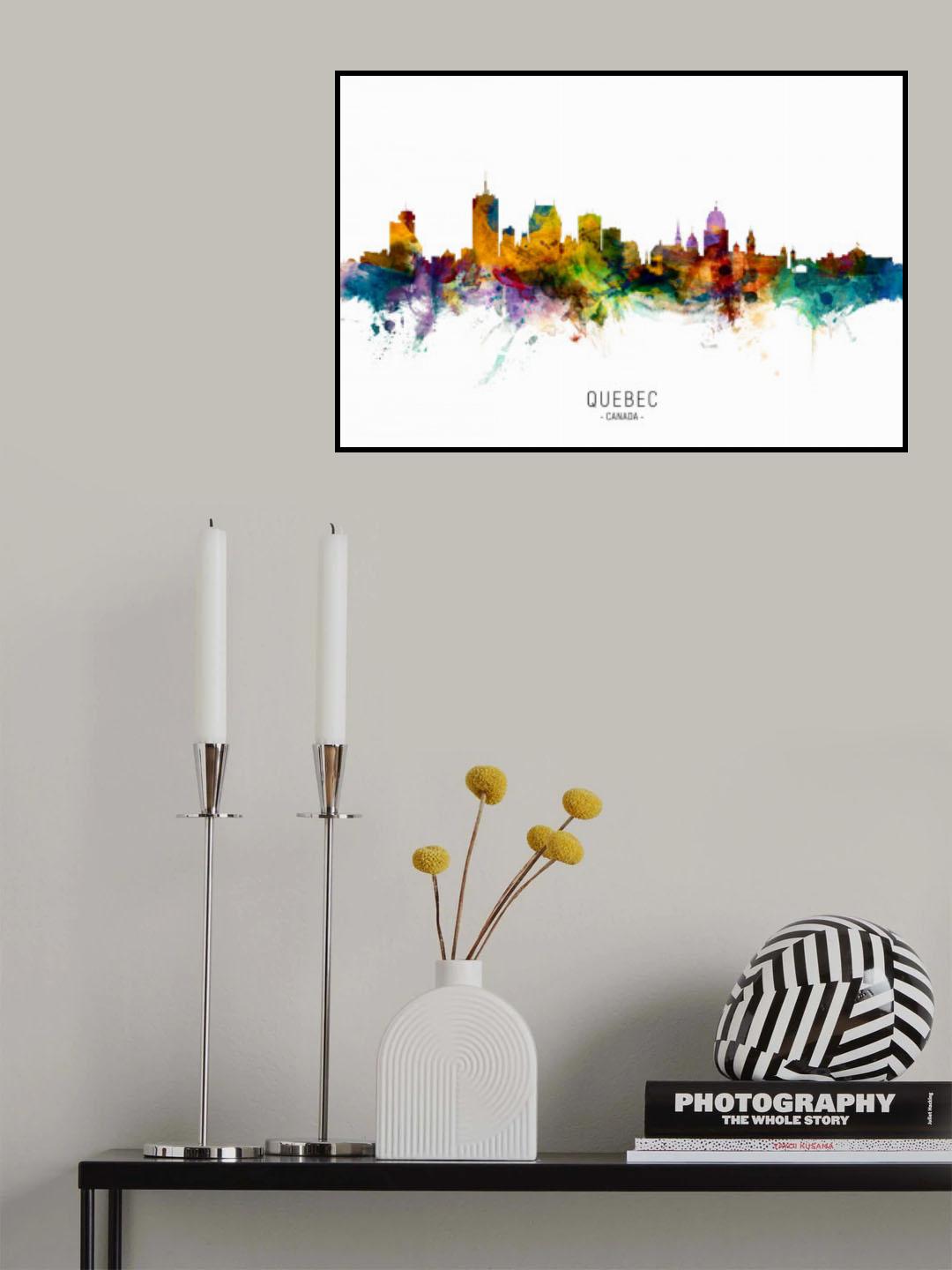 Quebec Canada Skyline Poster och Canvastavla